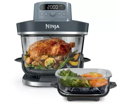 Ninja - Friteuse Sans Huile Crispi Pro 7-En1, 2 Récipients En Verre De 5.7 Et 2.3l, As101eucy Gris Cyber Space