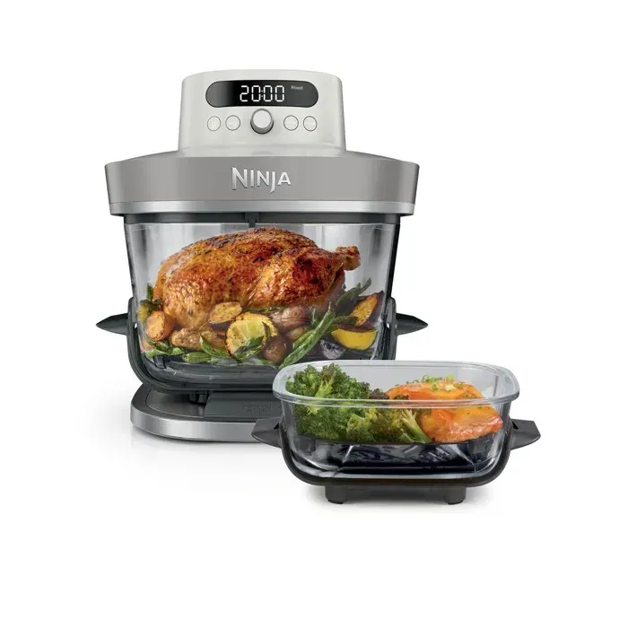 Ninja - Friteuse Sans Huile Crispi Pro 7-En1, 2 Récipients En Verre De 5.7 Et 2.3l, As101eulg Beige — vue 3