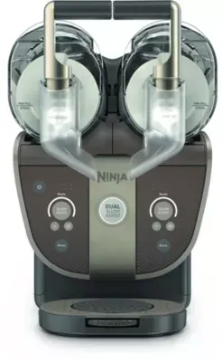 Ninja - Machine À Granita Slushi Twist Fs702eubr, Machine À Granités Double Bacs, Mocha, 4,4l
