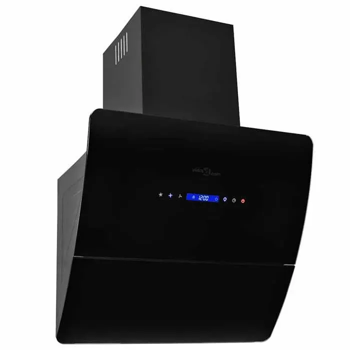 Noir Hotte murale acier inoxydable 756 m³/h 60 cm Noir - Hotte aspirante H18074