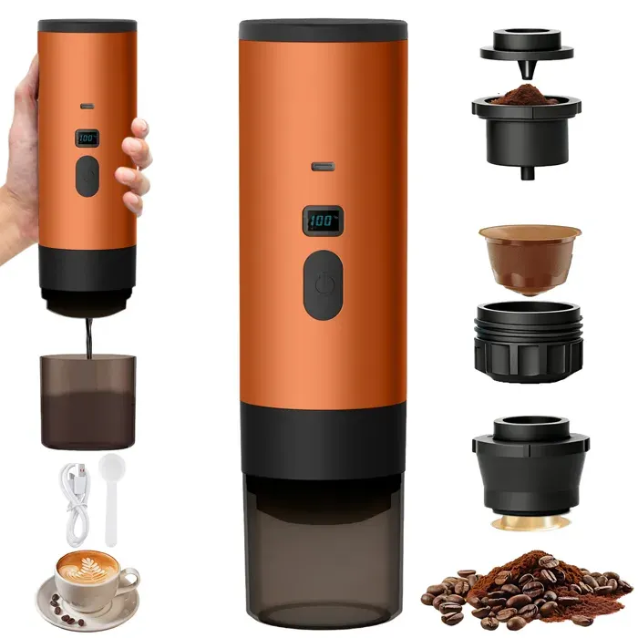 Nouvelle cafetière à capsules portable - Infusion à haute pression chauffage rapide sans fil - 7500 mAh MACHINE A CAFE DOSETTE