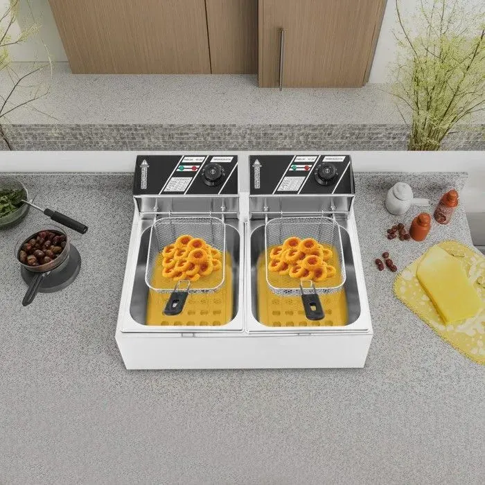Nouvelle friteuse double cylindre 12l 2.5kw + 2.5kw