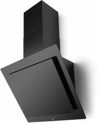 Novy - Hotte Décorative Murale Inclinée Vision Full Black 75cm Verre Noir