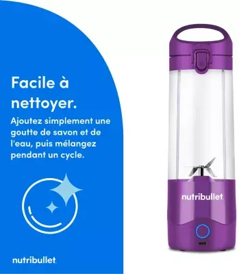 Nutribullet - Blender Portable Nbp003pu Violet — vue 7