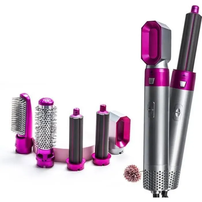 OFELI® Seche Cheveux Brosse Soufflante 5 en 1 Sechante Brosse Lissante Chauffante pour Cheveux Ionique Température Réglab CROQUETTE