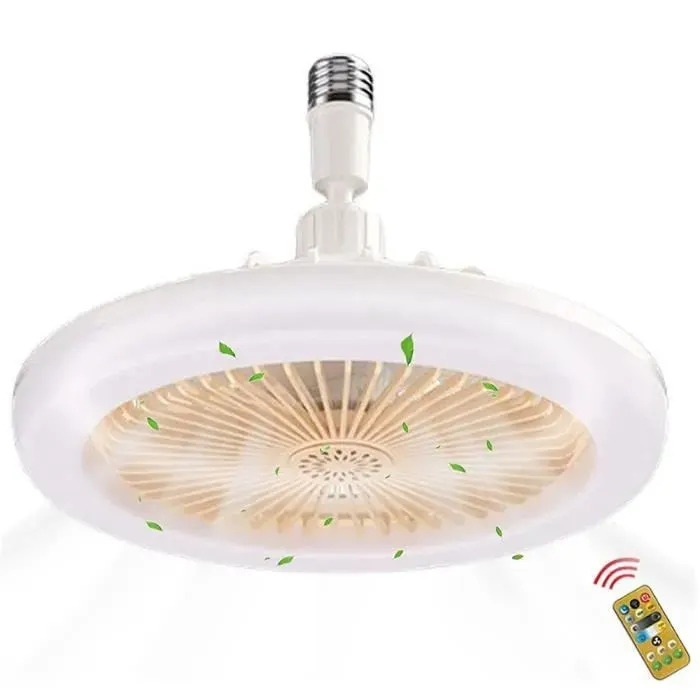 OLYMAGIC Ventilateurs plafond avec lumières LED E27 Télécommande 3 couleurs VENTILATEUR DE PLAFOND