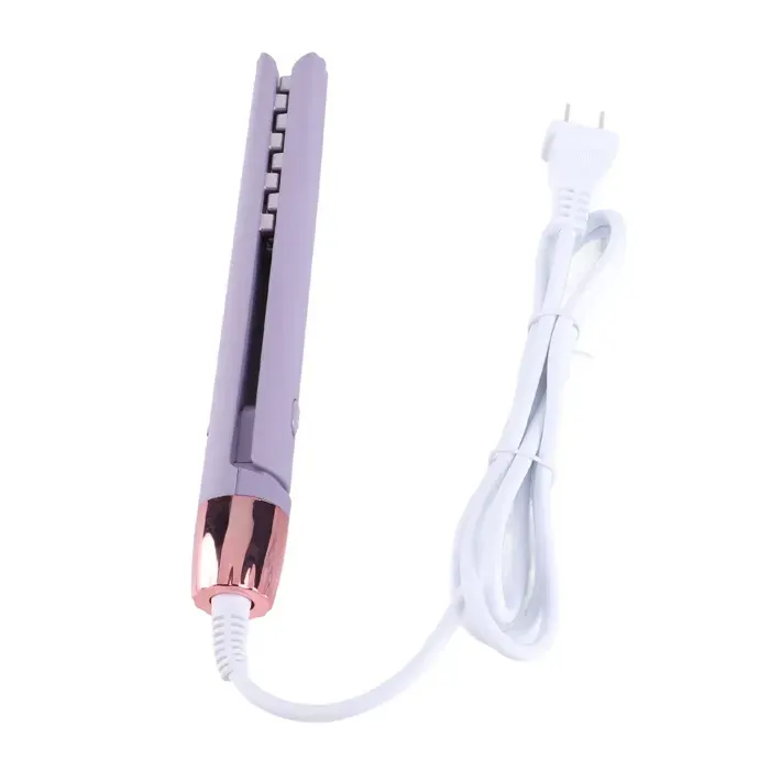 OMABETA Fer à feux de cheveux en céramique Mini Hair Crimper Iron chauffage rapide Ajouter le volume de hygiene soin Violet