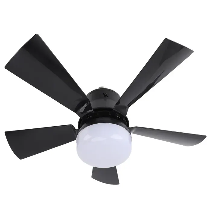 OMABETA Lampe de ventilateur de plafond Lumière de ventilateur de plafond à intensité variable 3 températures deco lustre Noir