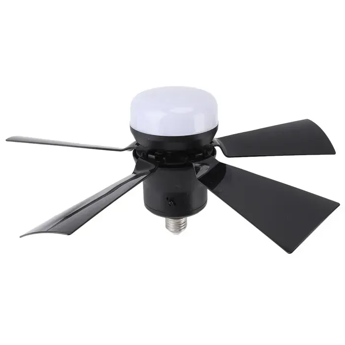 OMABETA Ventilateur de plafond avec ampoule OMABETA Lampe de ventilateur de plafond Lumière de ventilateur de deco lustre Noir