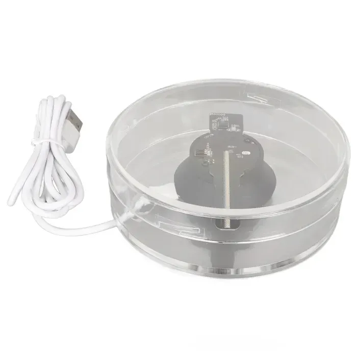 OMABETA Ventilateur holographique LED WiFi Contrôle APP Haut-Parleur Intégré 48 LEDs