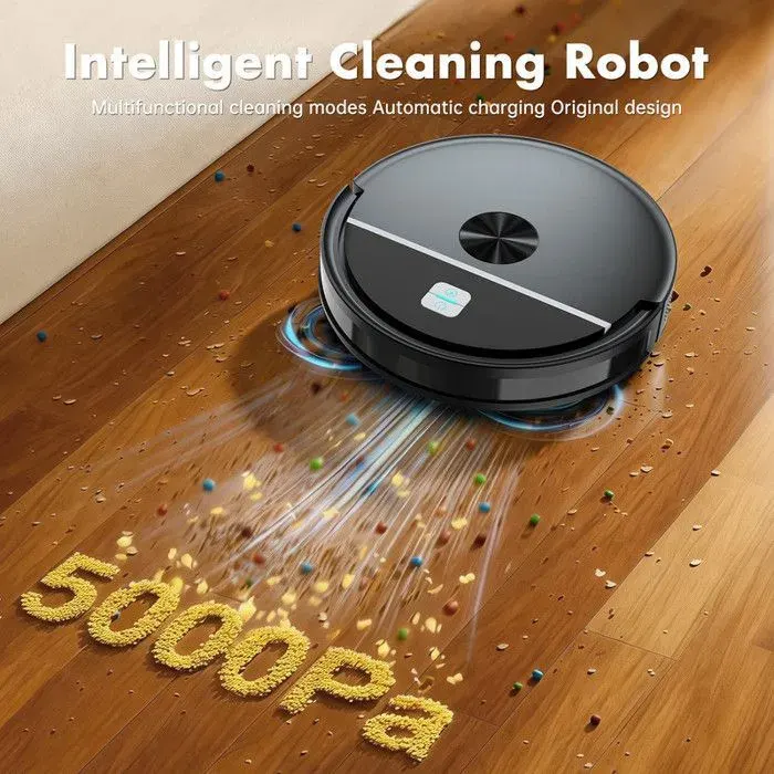 OMESER 5000Pa Aspirateur-balai robotisé à aspiration puissante commande intelligente robot nettoyeur domestique