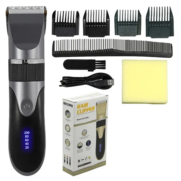ondeuse à cheveux rechargeable avec tête de coupe en céramique 3 peignes cheveux tondeuse professionnel de coupe - TepidBee - che