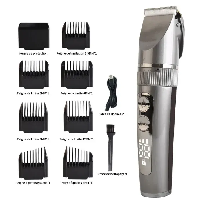 ondeuse à cheveux tondeuse électrique rechargeable et enfichable adaptée à la coupe des cheveux et de la - TepidBee - barbe a