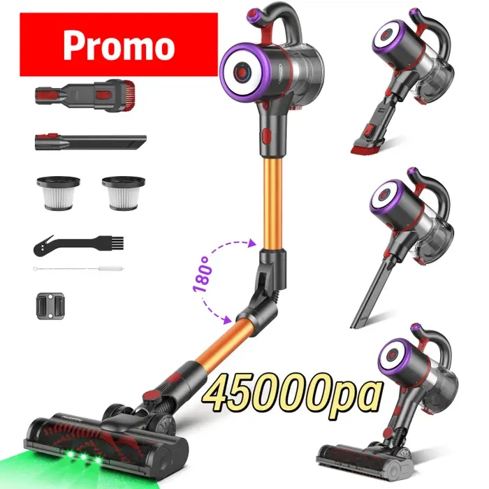 ONSEEN - Nettoyeur-Aspirateur Balai Sans Fil /-Aspirateur sans fil - LED- modes - 53 min vert ASPIRATEUR BALAI