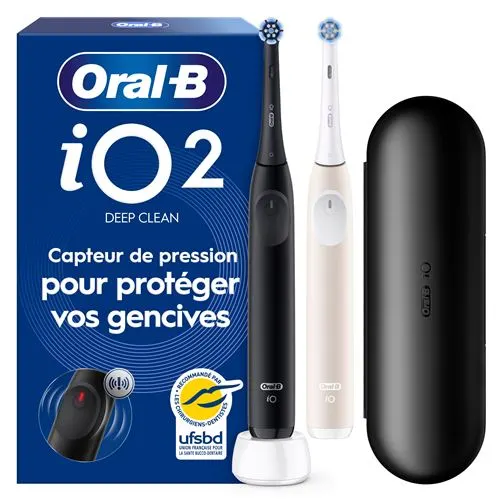 Oral-B - Brosse À Dents Électrique Io2 Duo Noir Et Rose — vue 2