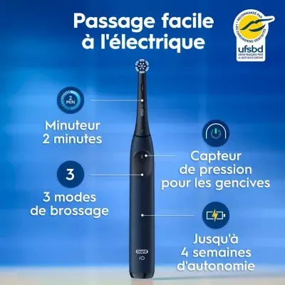 Oral-B - Brosse À Dents Électrique Io2 Marine Blue Deep Clean + Travel Case — vue 5