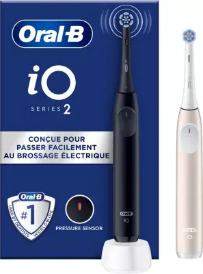 Oral-B - Brosse À Dents Électrique Io2 Series Duo Night Black / Calm Pink