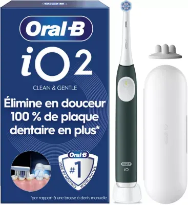 Oral-B - Brosse À Dents Électrique Io2 Series Vert Fôret + Étui De Voyage — coloris Noir