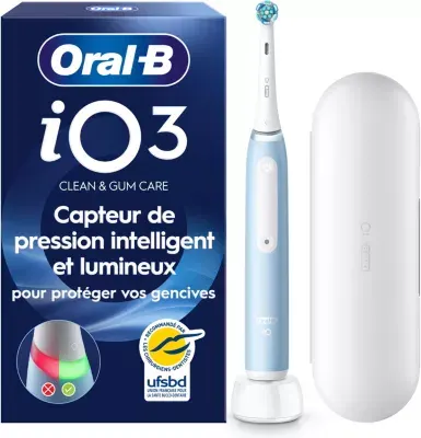 Oral-B - Brosse À Dents Électrique Io3 Series Ice Blue