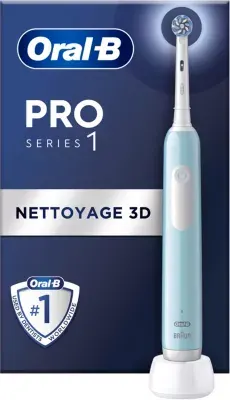 Oral-B - Brosse À Dents Électrique Pro 1 Bleue Sensitive Clean