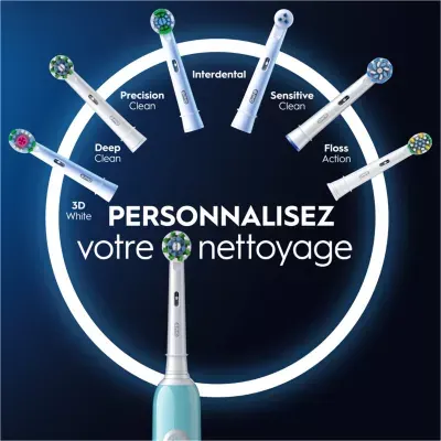 Oral-B - Brosse À Dents Électrique Pro 1 Bleue Sensitive Clean — vue 5