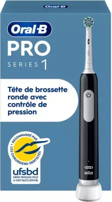Oral-B - Brosse À Dents Électrique Pro 1 Noire Cross Action