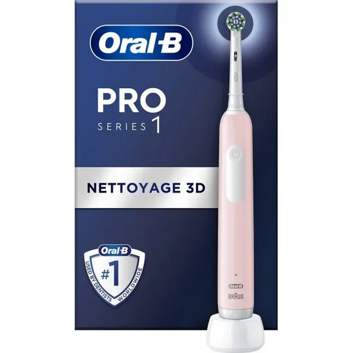 Oral-B - Brosse À Dents Électrique Pro 1 Rose Cross Action — vue 2