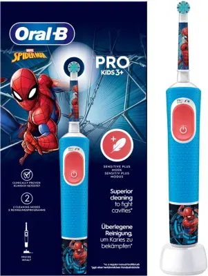 Oral-B - Brosse À Dents Électrique Vitality Pro Kids Spiderman — coloris Bleu