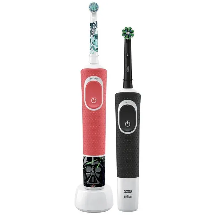 Oral-B D103 Black + D100 Star Wars D103.413.3-D100.410.2K Brosse à dents électrique pour enfants rotatif / oscillant ro