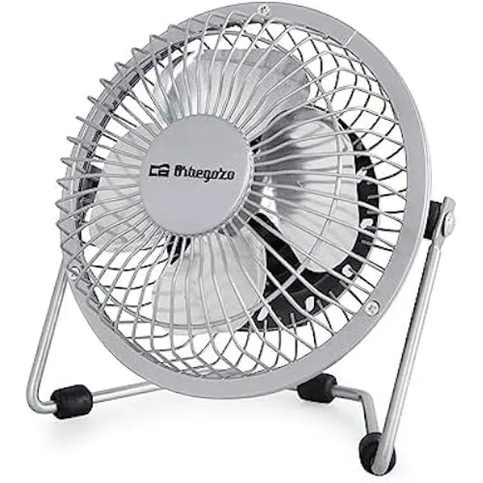 Orbegozo PW 1025 Ventilateur de table Puissance: 8 W. Pales métalliques Diamètre des pales : 10 cm Très silencieux 2 en 1 : USB et