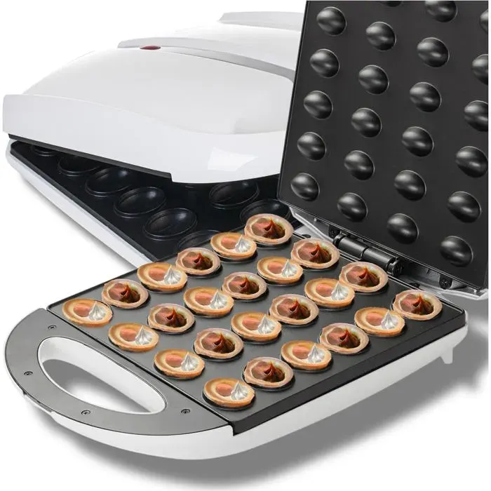 Oreschki Gaufrier Avec Plaques Antiadhésives 1600 W - 2 Minutes De Cuisson Avec 24 Moitiés - Poignées Isolées Thermiquement