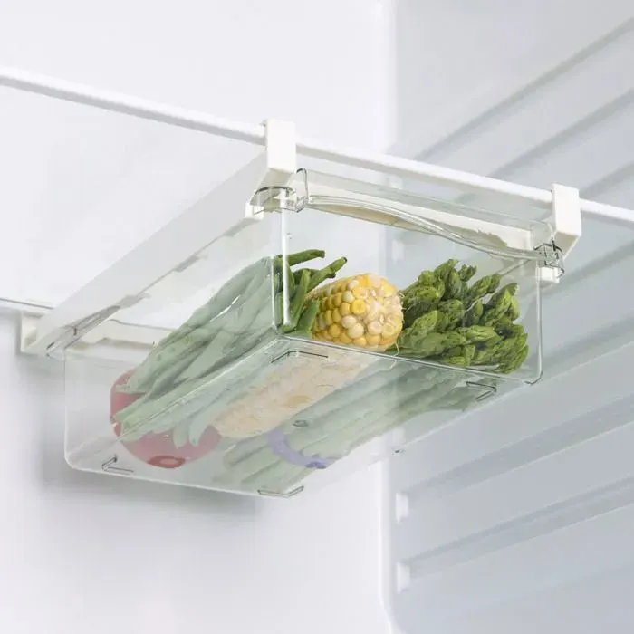 Organisateur de Réfrigérateur Boîte de Rangement Transparent Tiroir de Réfrigérateur Extensible pour Fruit Légume 32 * 21 * ODIPIE