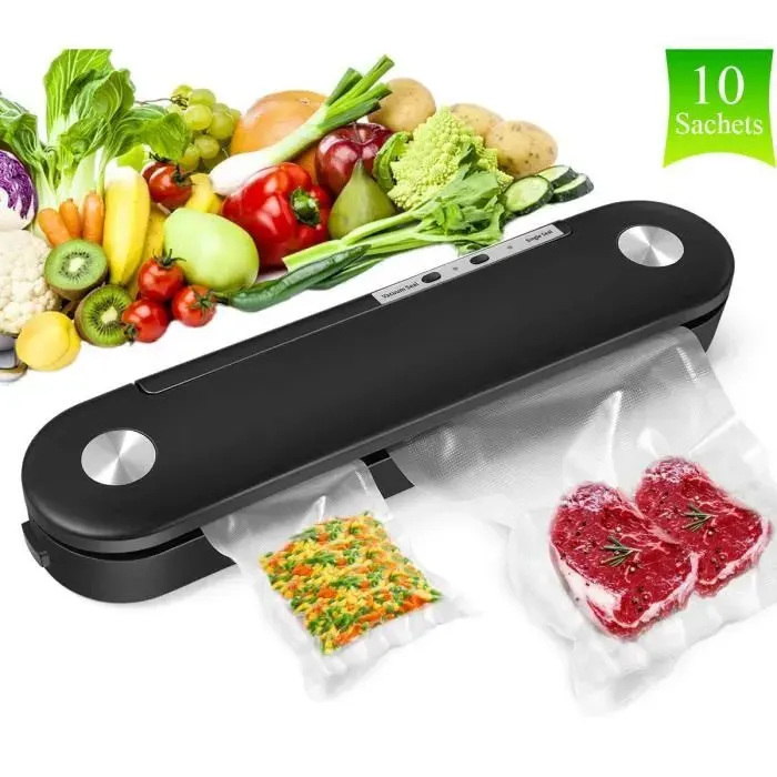 Oricean - Machine sous Vide Alimentaire Automatique - Scellage sous vide et scellage simple - 800 Watt - Noir