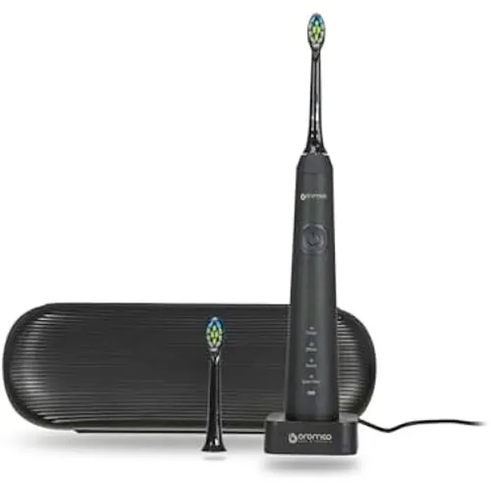 oromed ORO-SONIC PROFESSIONAL Brosse à dents électrique sonique noire 38 000 vibrations/minute batterie de 360 minutes étanche