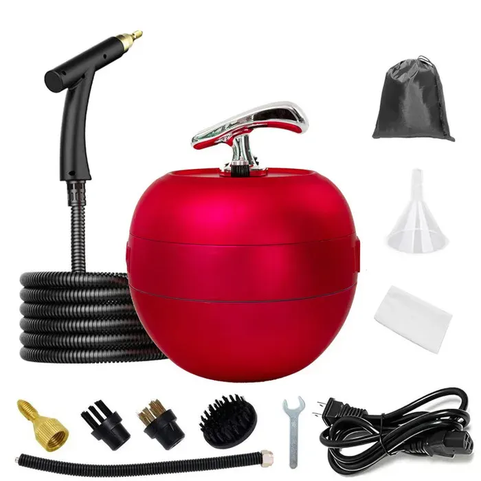 OUTIGO Nettoyeur vapeur portable 2000 W nettoyeur vapeur multifonction rouge rosé