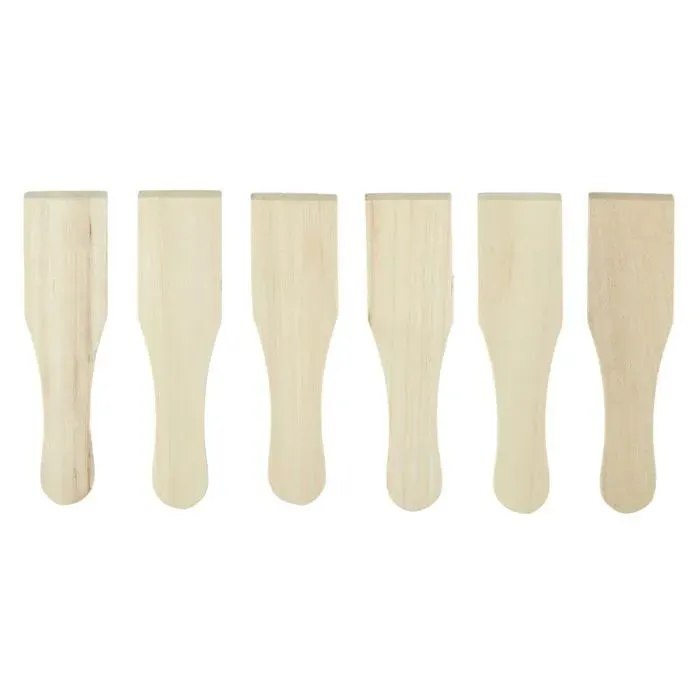 Pack de 6 spatules à raclette en bois