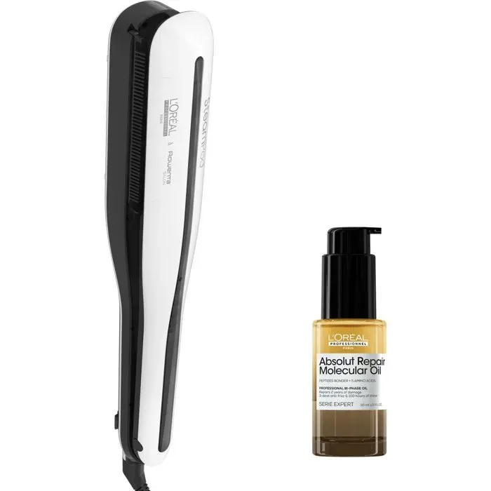 Pack Steampod 3 - L’ORÉAL PROFESSIONNEL - Lisseur Vapeur Professionnel + Huile Bi-Phase Absolut Repair Molecular