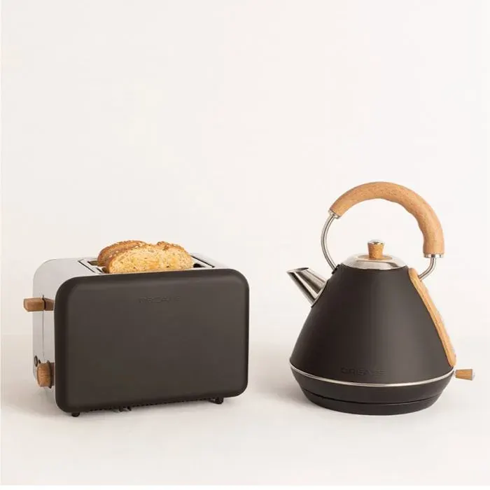 Pack TOAST RETRO Petit grille-pain + KETTLE RETRO Bouilloire 1.7L Noir
