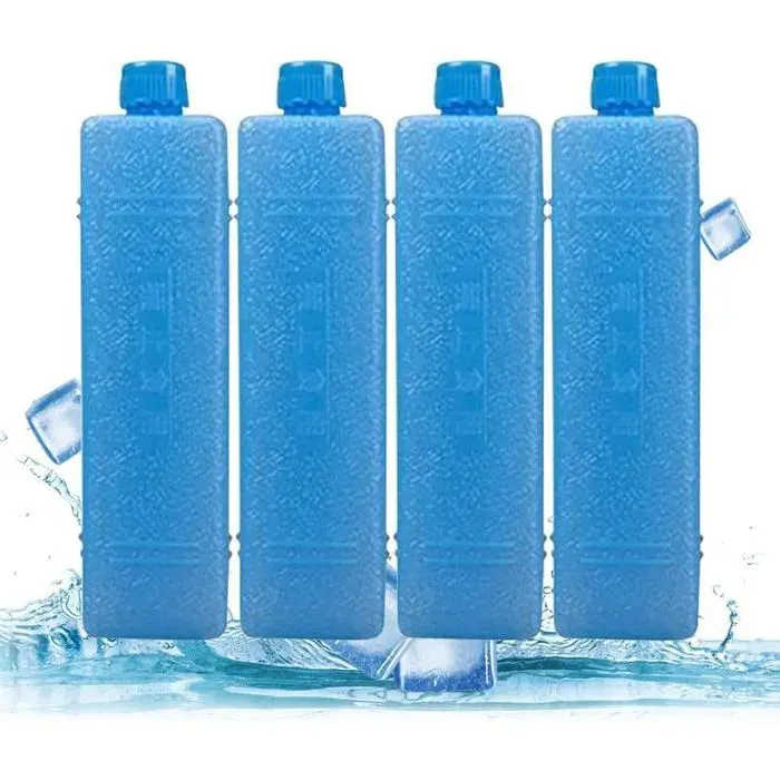 Packs de glace réutilisables - Refroidissement longue durée Ajout deau - Réfrigérateur cooler - Lot de 4