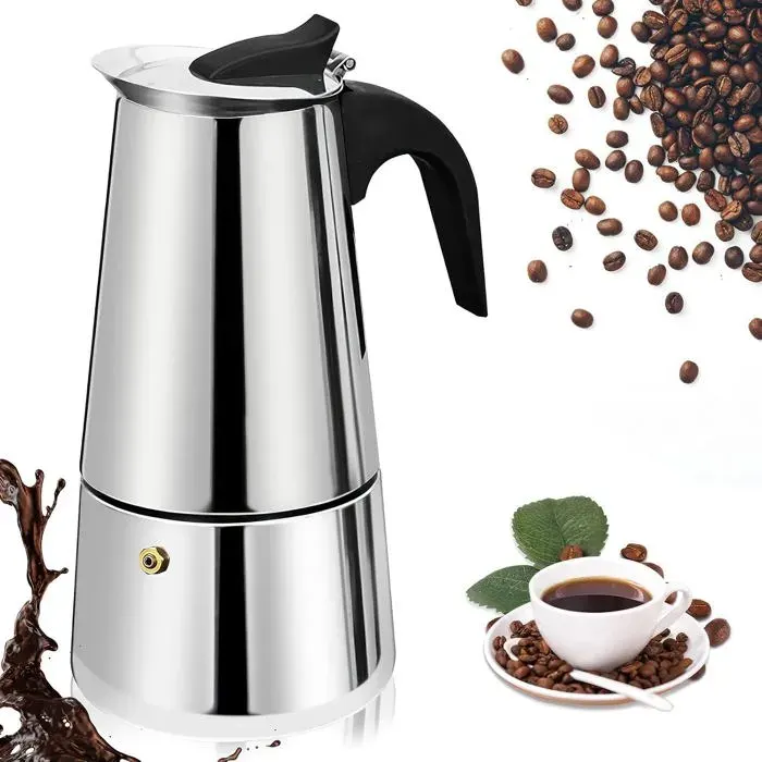 Palmcee Cafetière Expresso À Moka De 600 Ml En Acier Inoxydable Avec Filtre Multicouche Pour Les Amateurs De Café La Maison[CA338]