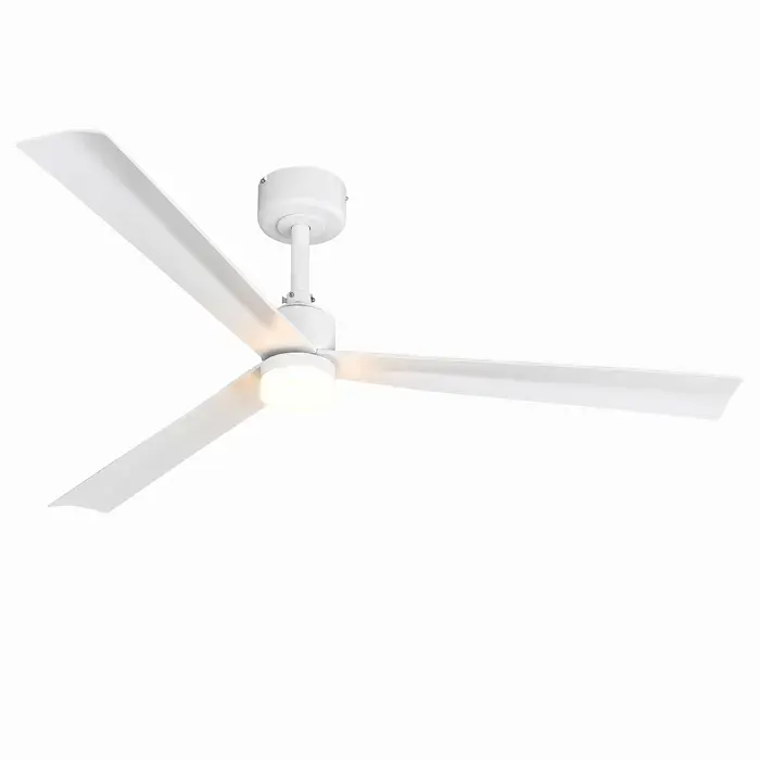Parrot Uncle Ventilateur Plafond LED 127 cm Blanc Mat Silencieux avec Moteur DC 6 Vitesses Télécommande Lumière 3 Couleurs
