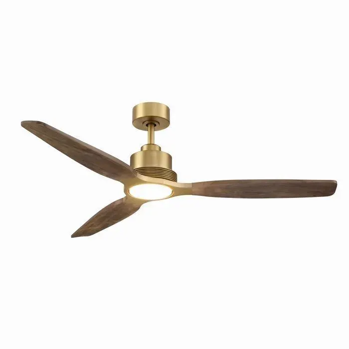 Parrot Uncle Ventilateur Plafond LED 142 cm Bois Massif Moteur DC Silencieux Télécommande 6 Vitesses Réversible Été Hiver