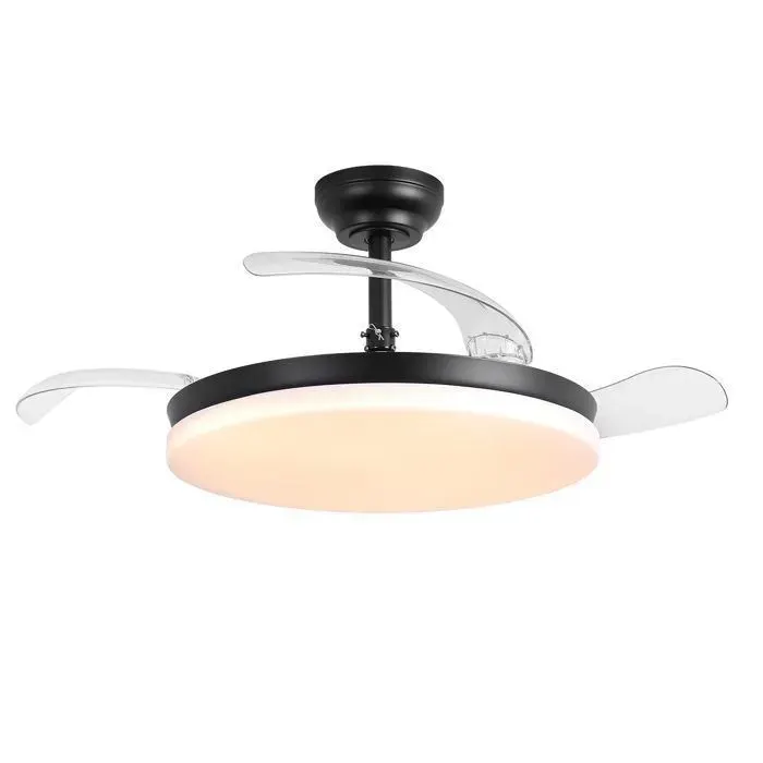 Parrot Uncle Ventilateur Plafond Silencieux avec Lumière LED 106 cm Pales Rétractables Moteur DC Télécommande 6 Vitesses