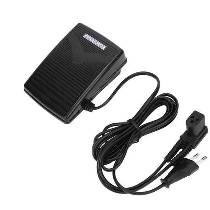 Pédale de commande au pied 220V avec cordon pour machine à coudre Singer 974 (prise UE) — coloris Noire