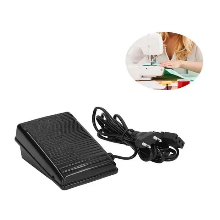 Pédale Machine à Coudre 220V avec Câble Alimentation Commande au Pied Maison Prise UE Compatible mununo