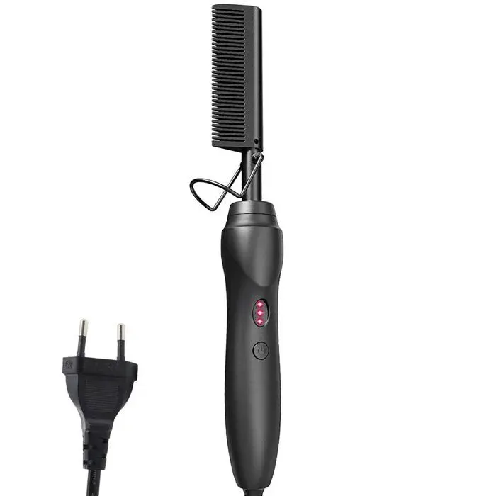 Peigne à lisser électrique portable anti-brûlure pour cheveux mouillés ou secs idéal pour une utilisation en toute YYV