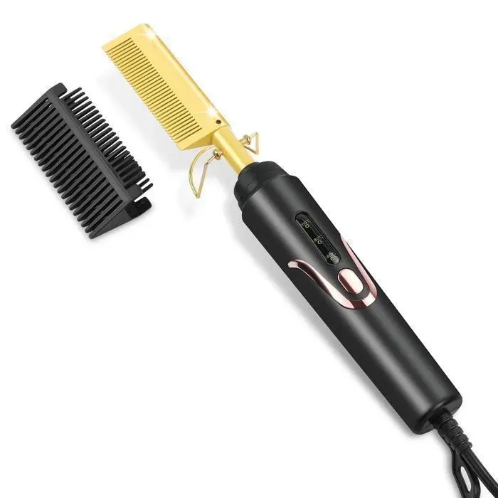 Peigne Chauffant-Brosse Chauffante-Lisseur Barbe-160-200 Régulation-Rapide-Chauffage- pour Styles de Barbe Longue et CourtePerruque