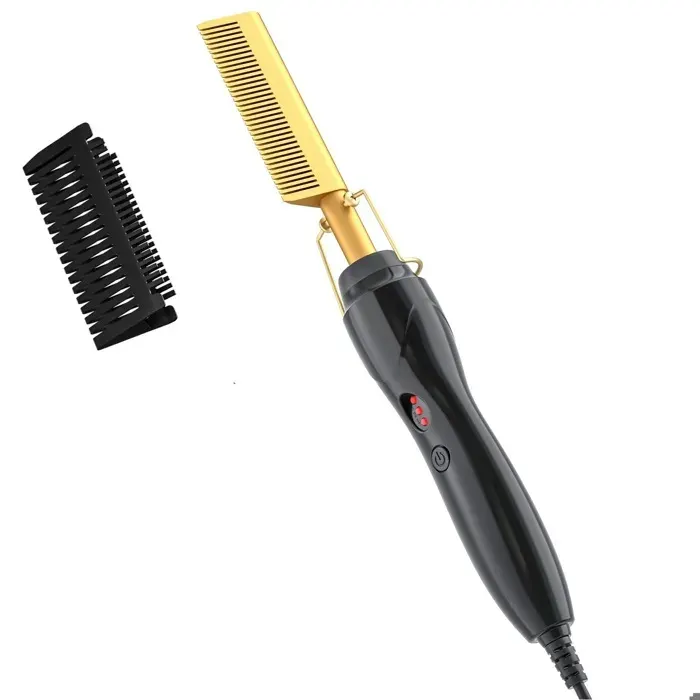 Peigne chauffant électrique HAIR PRESS COMB lisseur multifonctionnel en cuivre