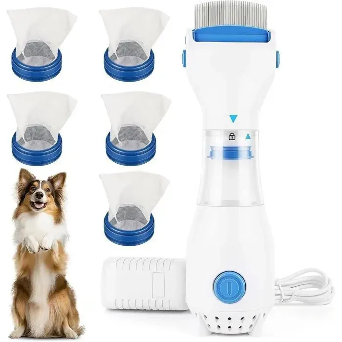 Peigne électrique à lentes et aspirateur poux et les lentes pour enfants et adultes Peigne électrique efficace pour chiens et chats