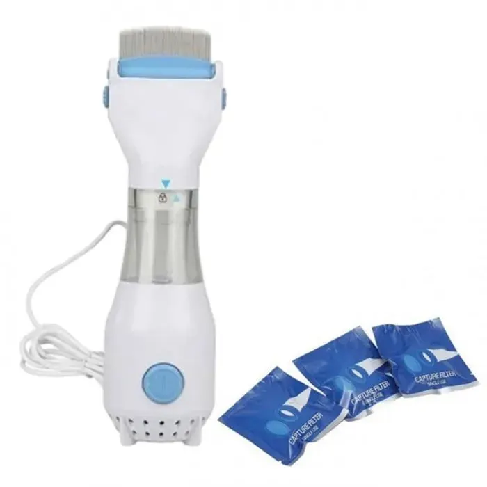 Peigne électrique anti - Peigne Anti Poux Electrique - aspirateur with Trois filter children pet filtre à cheveux